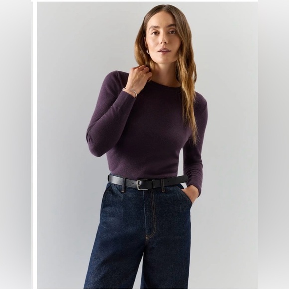 Quince Sweaters - Quince Deep Purple Cashmere Sweater